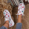 Santa's Snowy Delight: Festive Christmas Style Skateboard Shoes with Snowmen, Santa Claus & Gift Patterns