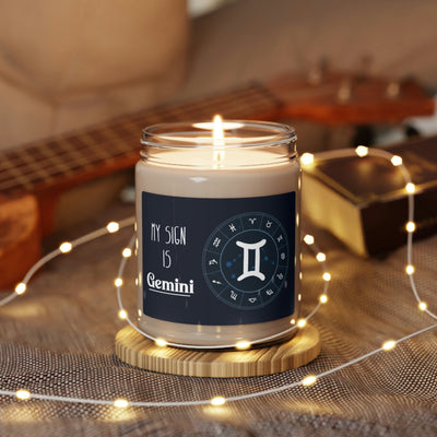 Gemini Is My Zodiac, Choose Your Sign On Candle Template, Zodiac Candle Gift, Soy Candle 9oz CJ44-3