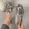 Stylish and Comfy Women's Sunflower Cow Print Flats: Casual Flax Sole Slip-on Shoes for Everyday Elegance