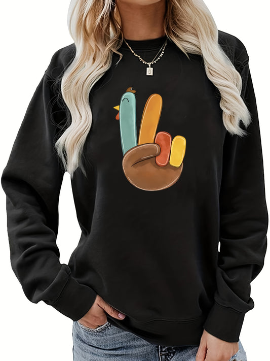 Fun and Feathery is the perfect casual sweatshirt for the plus size market. With a chicken gesture print, it's sure to add a touch of humor to any outfit. Crafted from high-quality materials for durability, and designed with a relaxed fit for extra comfort.