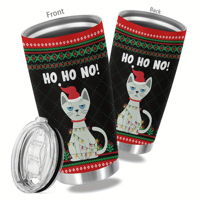 Stylish and Festive: 20oz Christmas Cup Stainless Steel Tumbler, Perfect Holiday-themed Travel Mug for Gifting