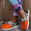 Leopard Color Print Women's Canvas Shoes - Perfect for Walking and Casual Wear