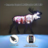 Majestic Moose and Elk 3D Wooden Art Sculpture: A Captivating Holiday Gift and Artistic Night Light for Home Decor