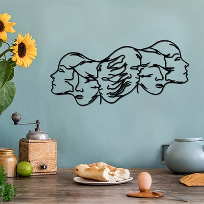 Elevate your interior design with our Picasso-inspired Abstract Faces Metal Wall Art. This modern, minimalist sculpture adds a touch of artistic flair to any room. Handcrafted from durable metal, it is a stylish and unique addition to any boho-style or minimalist home.