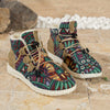 Tribal Pattern Ankle Boots: Stylish Winter Warmth for Women - Explore Temu's Plush-Lined Snow Boots