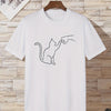 Comfortable and Stylish Men's Cat Round-Neck T-Shirts - Perfect for Casual Summer Attire