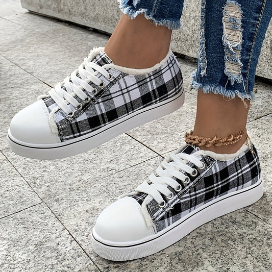 For high-performance, lightweight, and stylish shoes, look no further than our new Plaid Canvas Sneakers. Crafted with a comfortable low-top and raw trim, these shoes are tailored for everyday wear. Enjoy maximum breathability and flexibility with our lightweight canvas design.