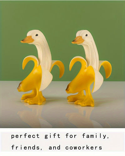 Creative Cute Banana Ornaments: Funny Duck Friends for the Perfect Birthday Gift, Healing Sand Sculpture Desktop Decoration for Christmas, Home, Party, Thanksgiving