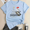 Christmas Skeleton: Festive and Stylish Short Sleeve T-Shirt for Women