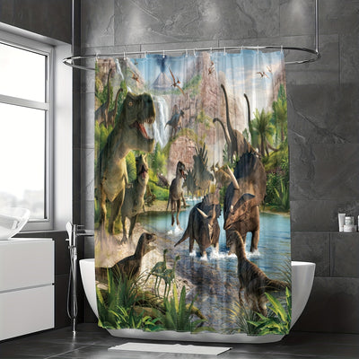 Create a prehistoric bathroom in your home with our Waterproof and Heat Insulating Shower Curtain. This unique curtain features a Jurassic World design, and is made from premium materials to ensure it is waterproof and heat-insulating. Enjoy a cool and dry shower space now!