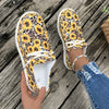 Sunflower Print Canvas Shoes - Stylish Lace Up Low Top Walking Shoes