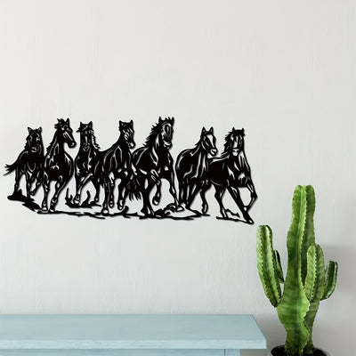 Rustic Metal Horse Wall Art: Enhance Your Entryway with Farmhouse Decor and Wildlife Charm - Perfect Horse Lover Gift!