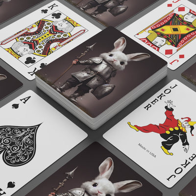Cute Punny Poker Cards, Rabbit Adventurer Poker Cards