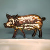 Piggy Delight: Exquisite Wooden Art Carving Night Light for Cozy Bedroom Ambiance