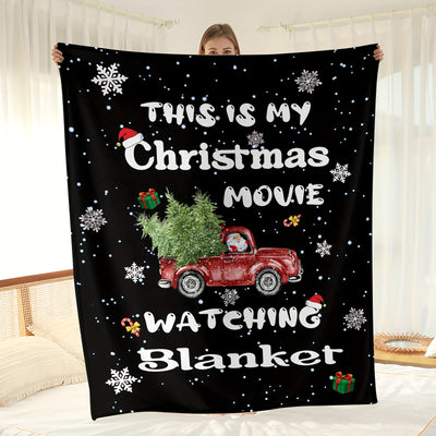 Snowflake Car Print Flannel Blanket: Soft, Warm, and Versatile for All Seasons and Occasions