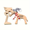 Charming Wooden Souvenir Decorations: Deepening the Bond of Pet Friendship with the Little Boy Dog's Deep Love Crosseye Series - Creative Home and Office Desktop Décor