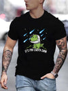 It's My Lucky Day: Cute Dinosaur Tee - Men's Casual Crew Neck T-Shirt for a Stylish Summer Look