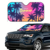 Protect your car from the sun's harsh rays with the Hawaiian Sunset Sunshine Car Windshield. Made from the highest quality materials and designed with a Beach Coconut Tree, this folding Sunshade provides superior UV protection for most vehicles. Enjoy quality, affordability, and peace of mind in one product.