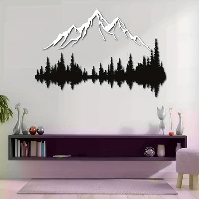 Naturally Serene: Mountain and Forest Metal Wall Art - Bringing the Beauty of Nature Indoors