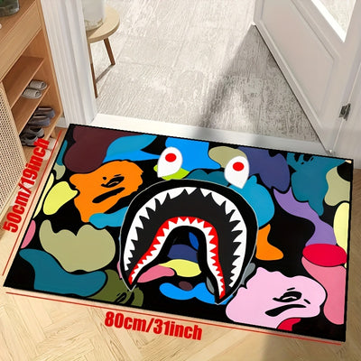 Camouflage Shark Face Rug: Enhancing Décor with Style and Functionality