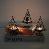 Merry Christmas Iron Candlestick Set: Setting a Timeless Atmosphere with Festive Decorations and Enchanting Candlelight