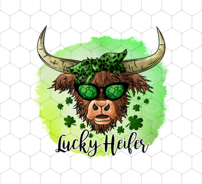 Bull Head Gift, Patricks Cow Lover, Lucky Heifer Gift, Bull And Shamrock, Png Printable, Digital File
